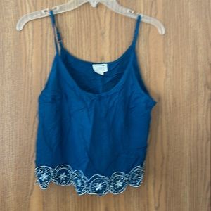 Crop tank deep turquoise